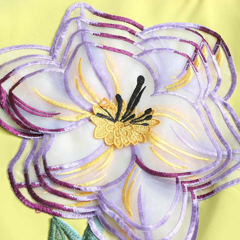 Flowers Splicing Dress