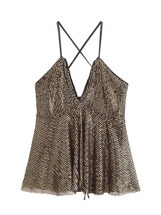 Sequined Tank Top
