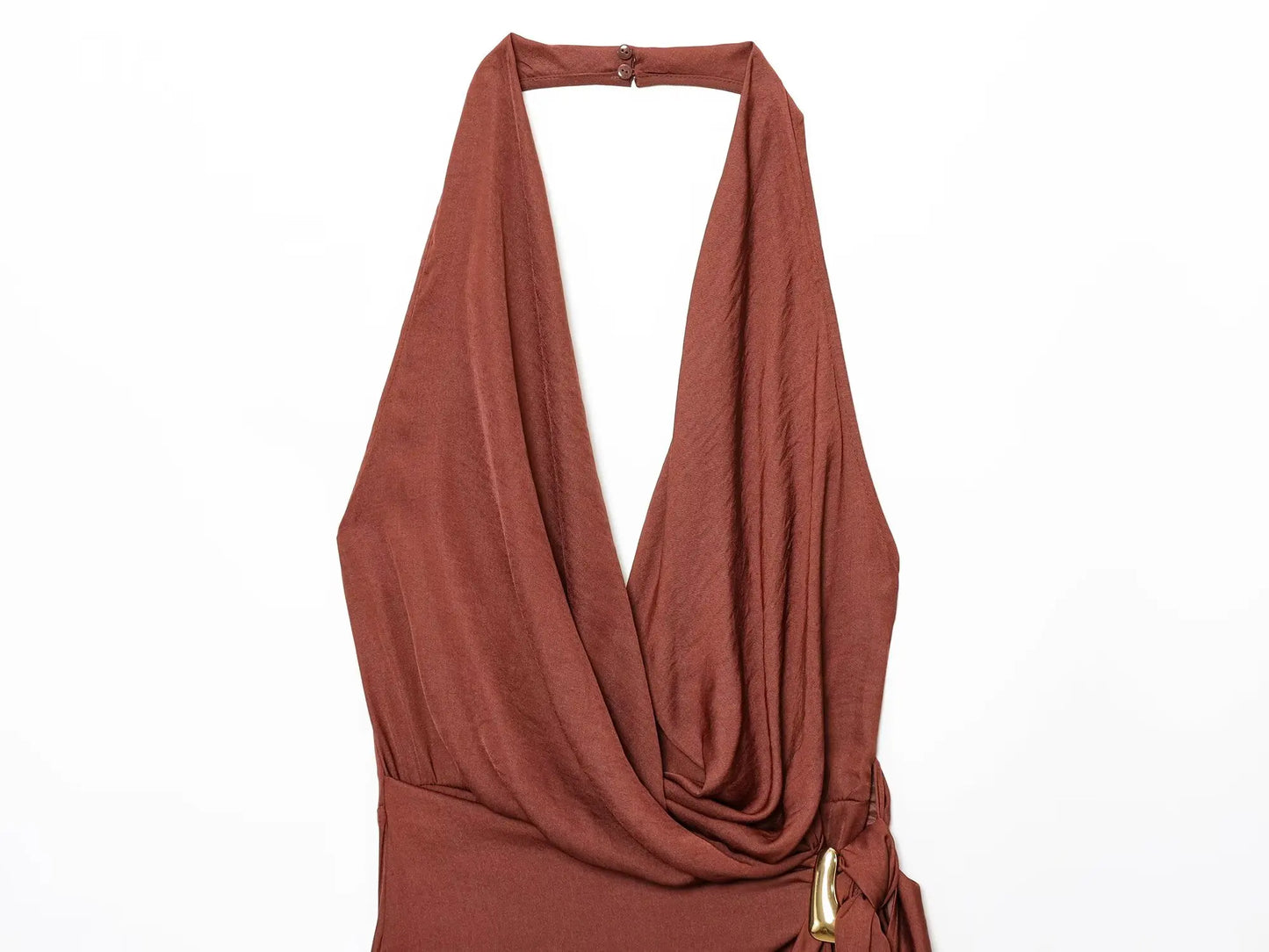 Slim Hanging Neck Mini Dress