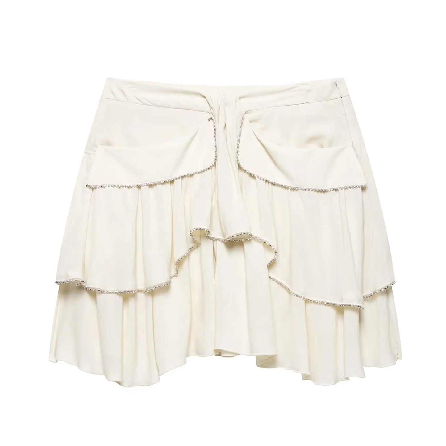 Cascading Ruffles Mini Skirt