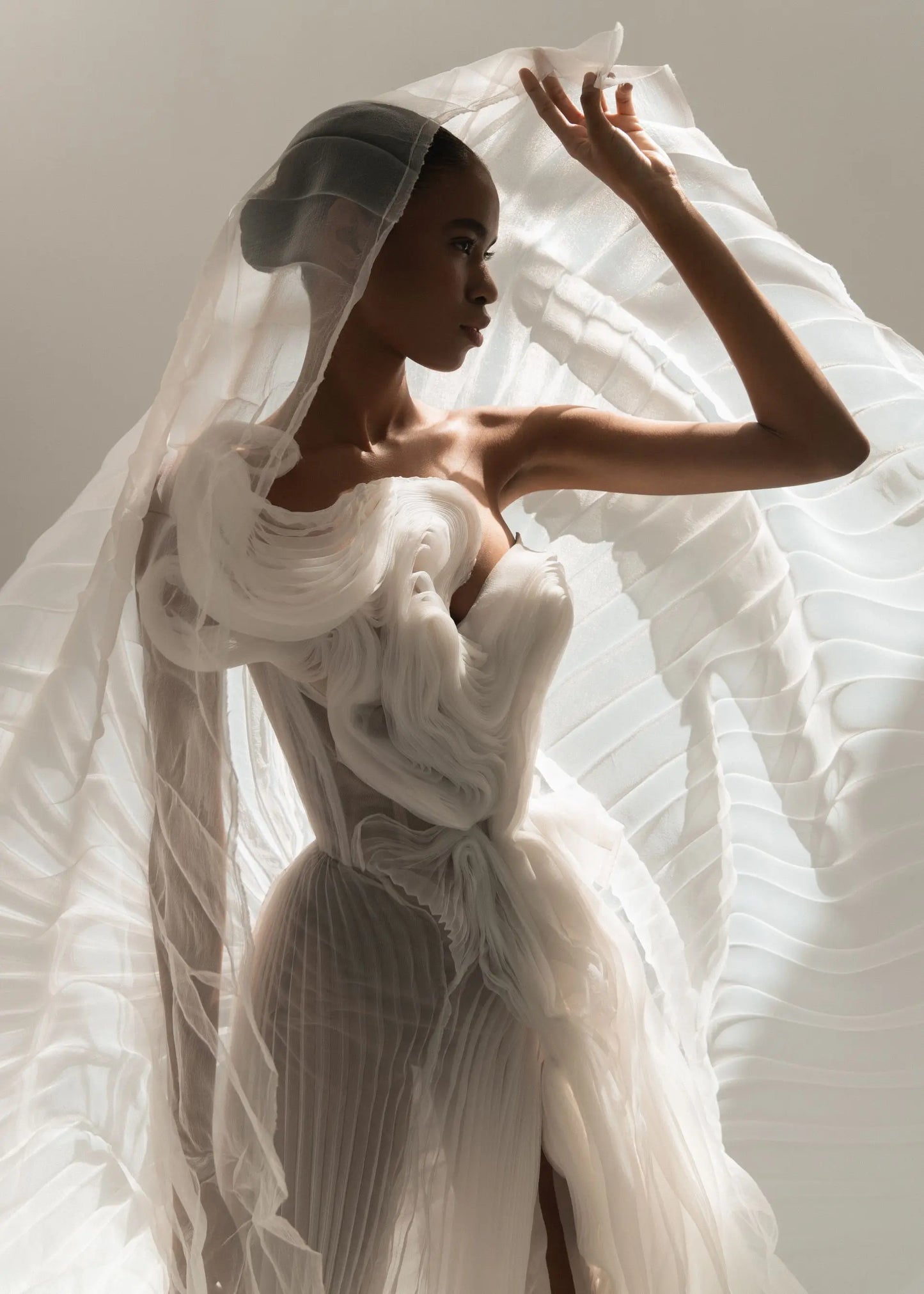 Pleated Evening Dress