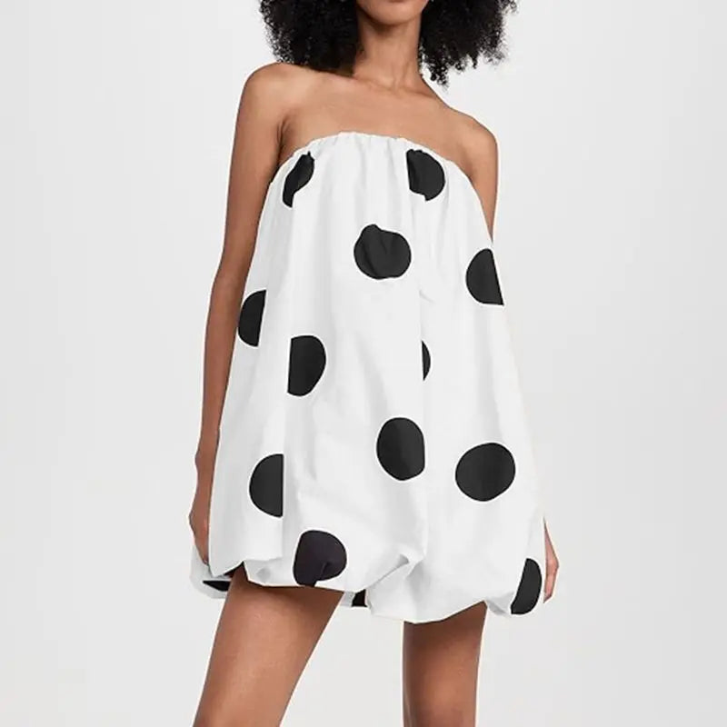Dot Print Puffball Dress
