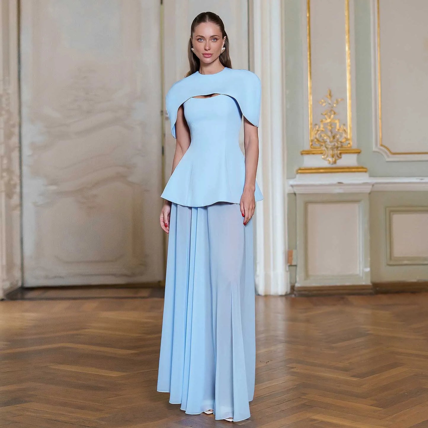 Elegance 2 Pieces Long Dress
