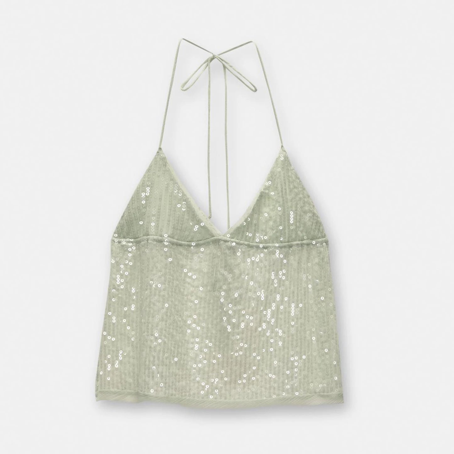 Sequins Backless CropTop