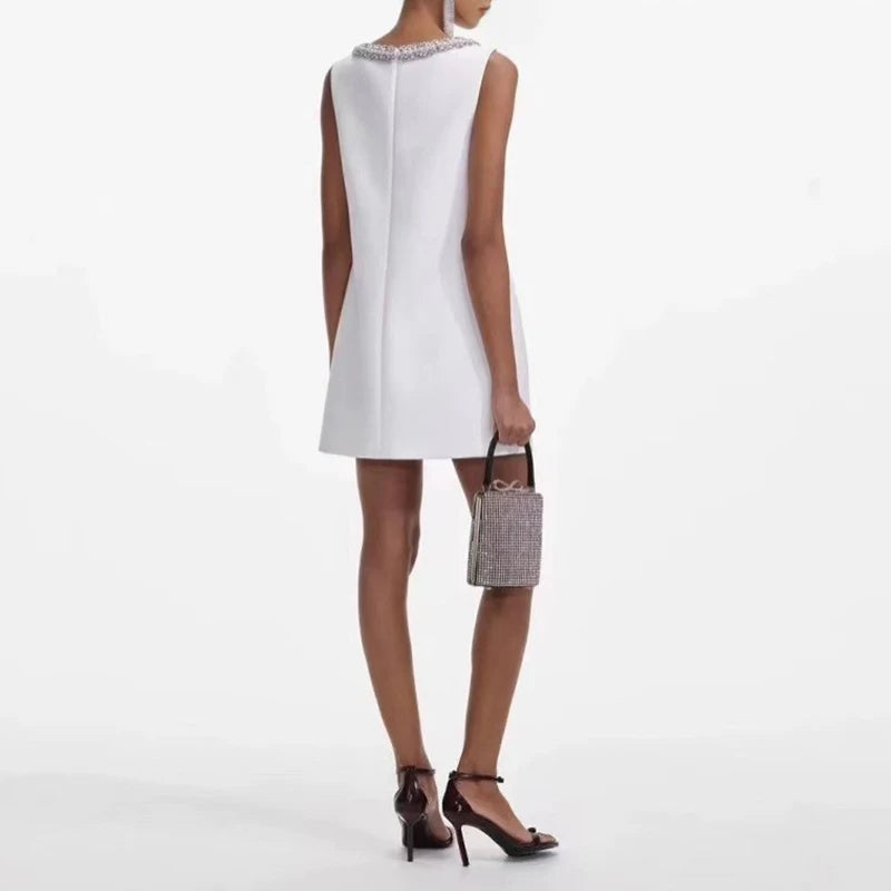 Bow Diamond Hollow Out Dress