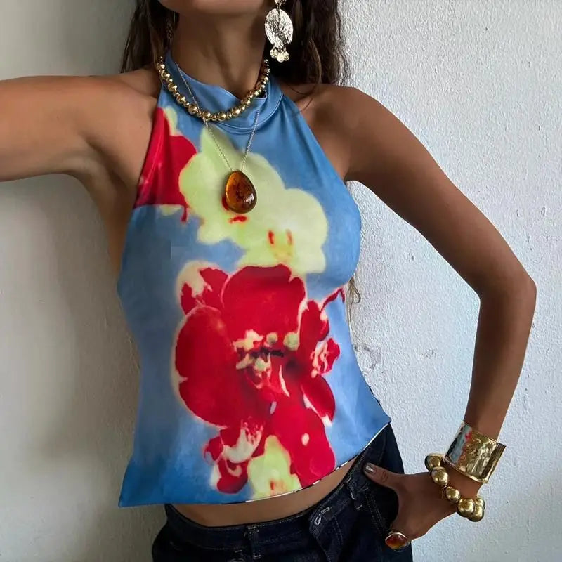 Backless Flower Top
