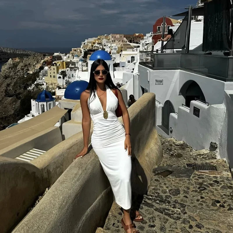V-neck Maxi Dress