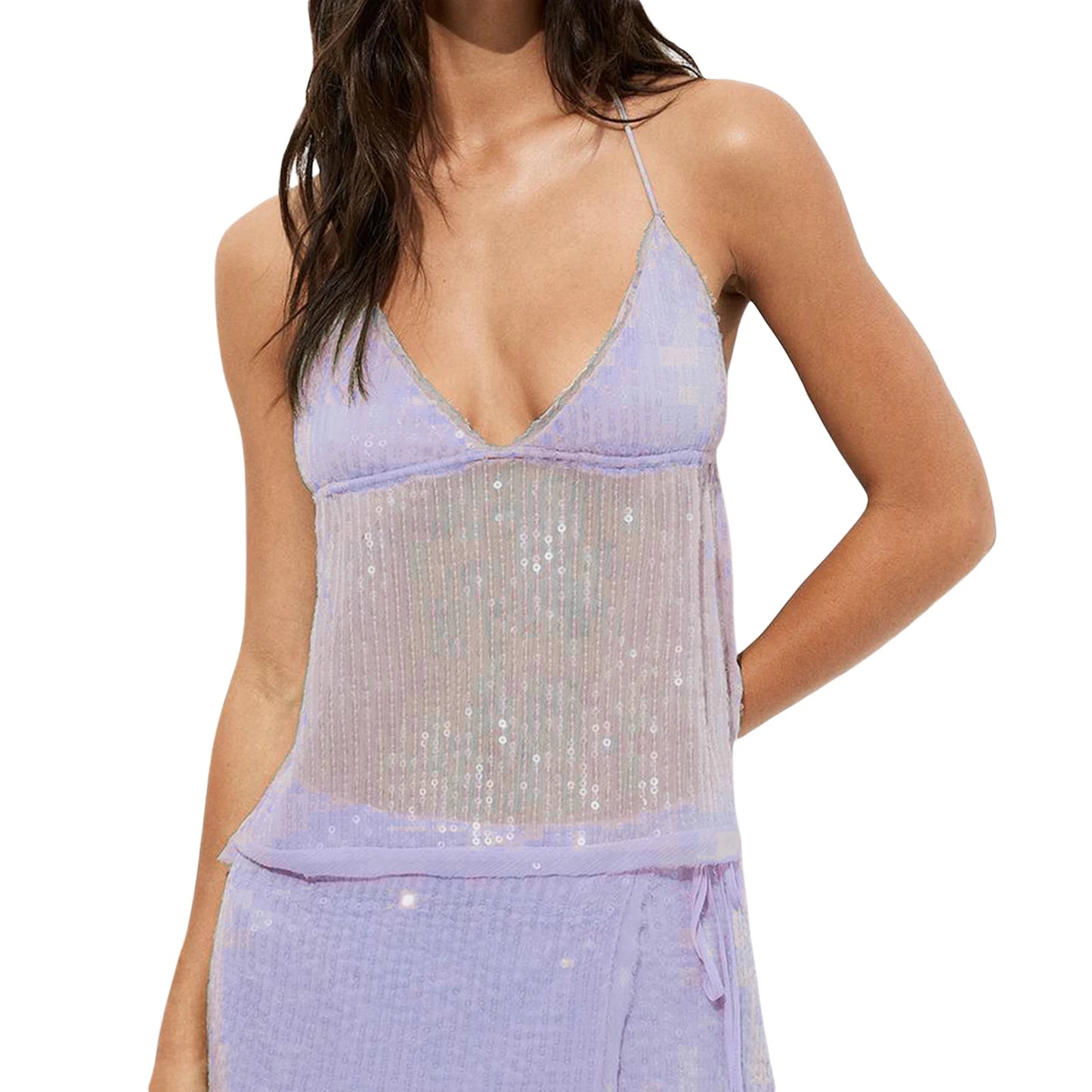 Sequins Backless CropTop
