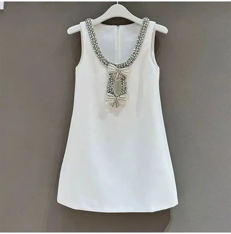 Bow Diamond Hollow Out Dress