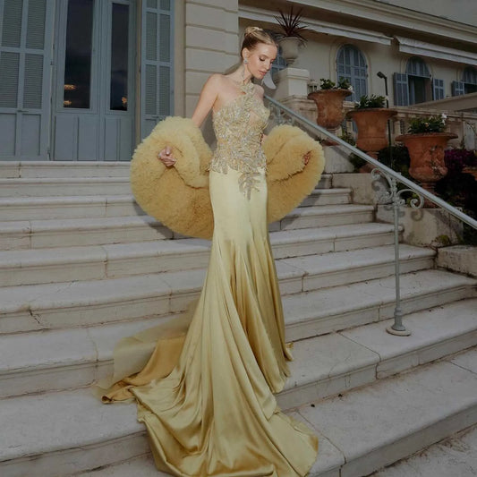 Gold Mermaid Evening Dress