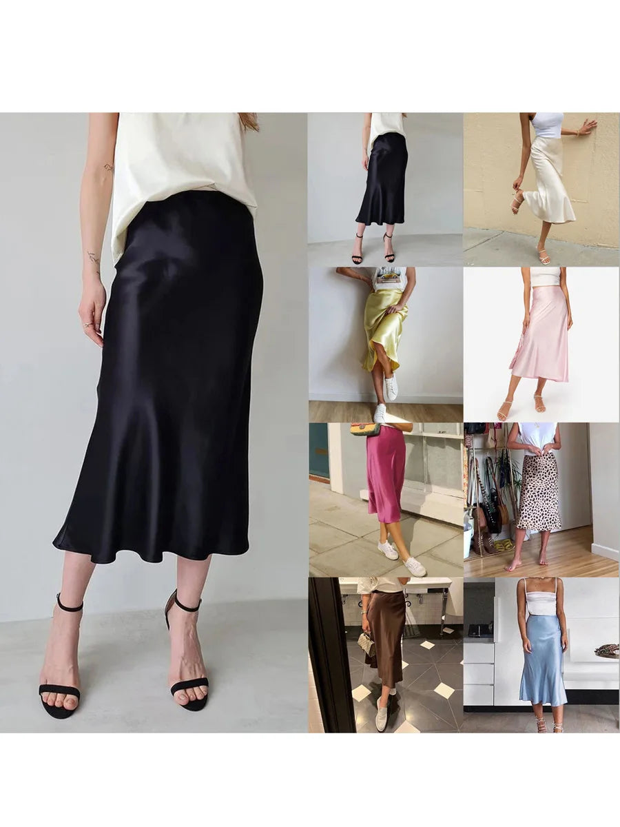Silky Midi Skirt