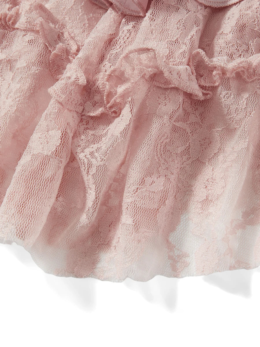 Ruffled Backless Mini Dress