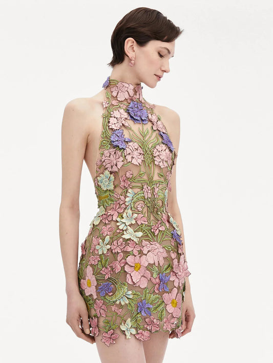 Embroidery flowery dress