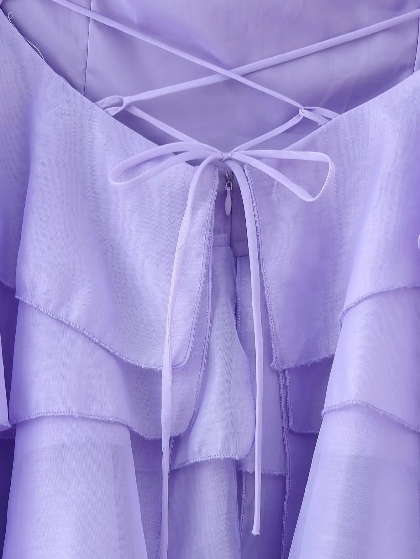 flower layered ruffled suspender dress