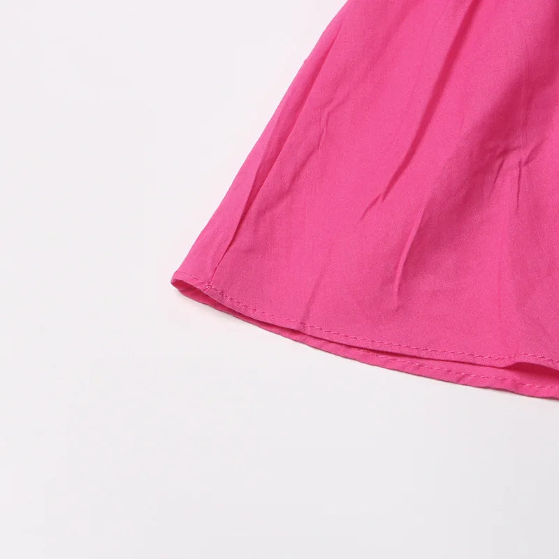 Embroidered Lotus Leaf Edge Dress