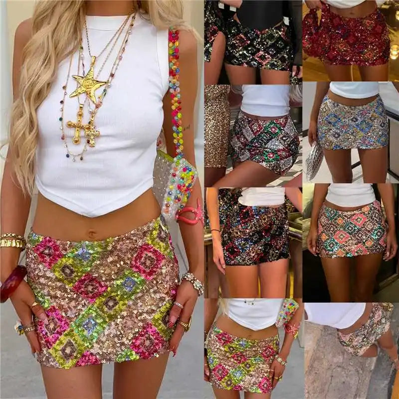 Sequins Mini Skirt