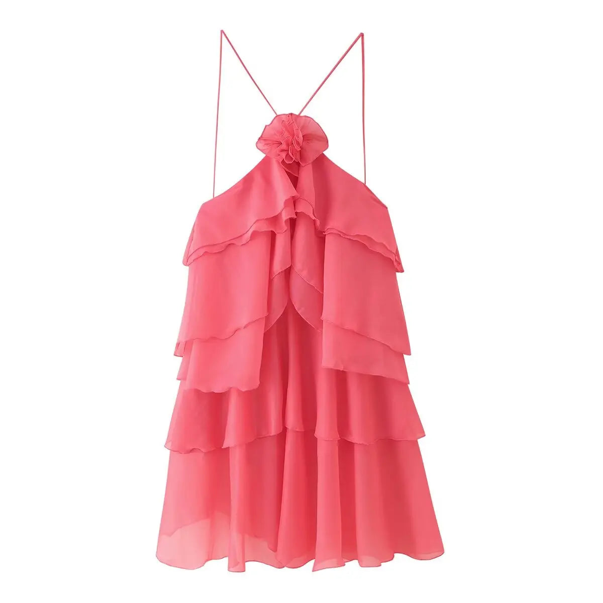 ruffled short dress