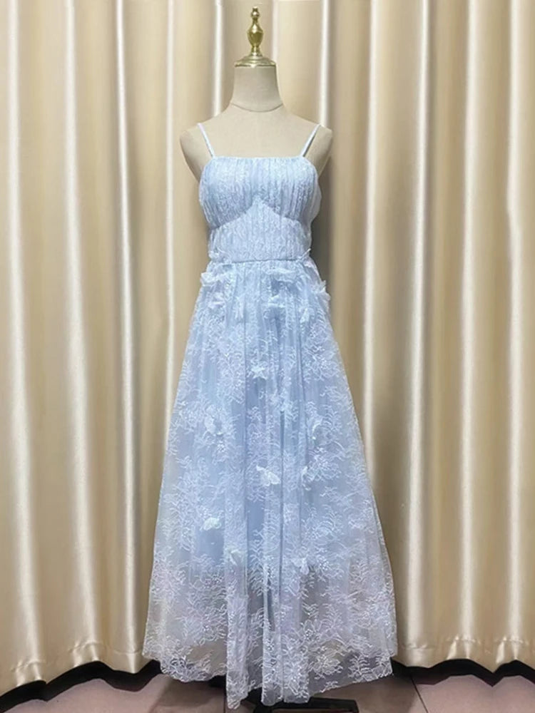 Butterfly Flower Strap Dress