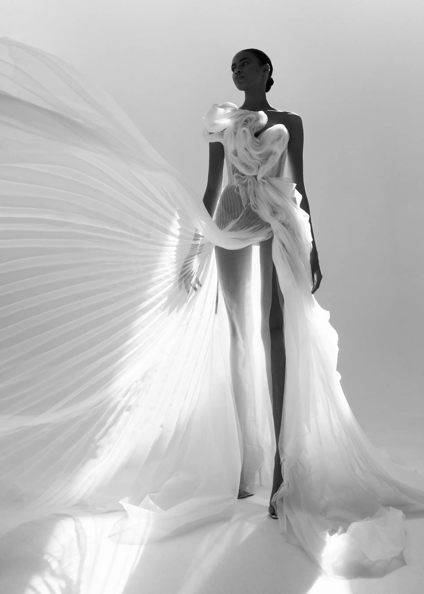 Pleated Evening Dress