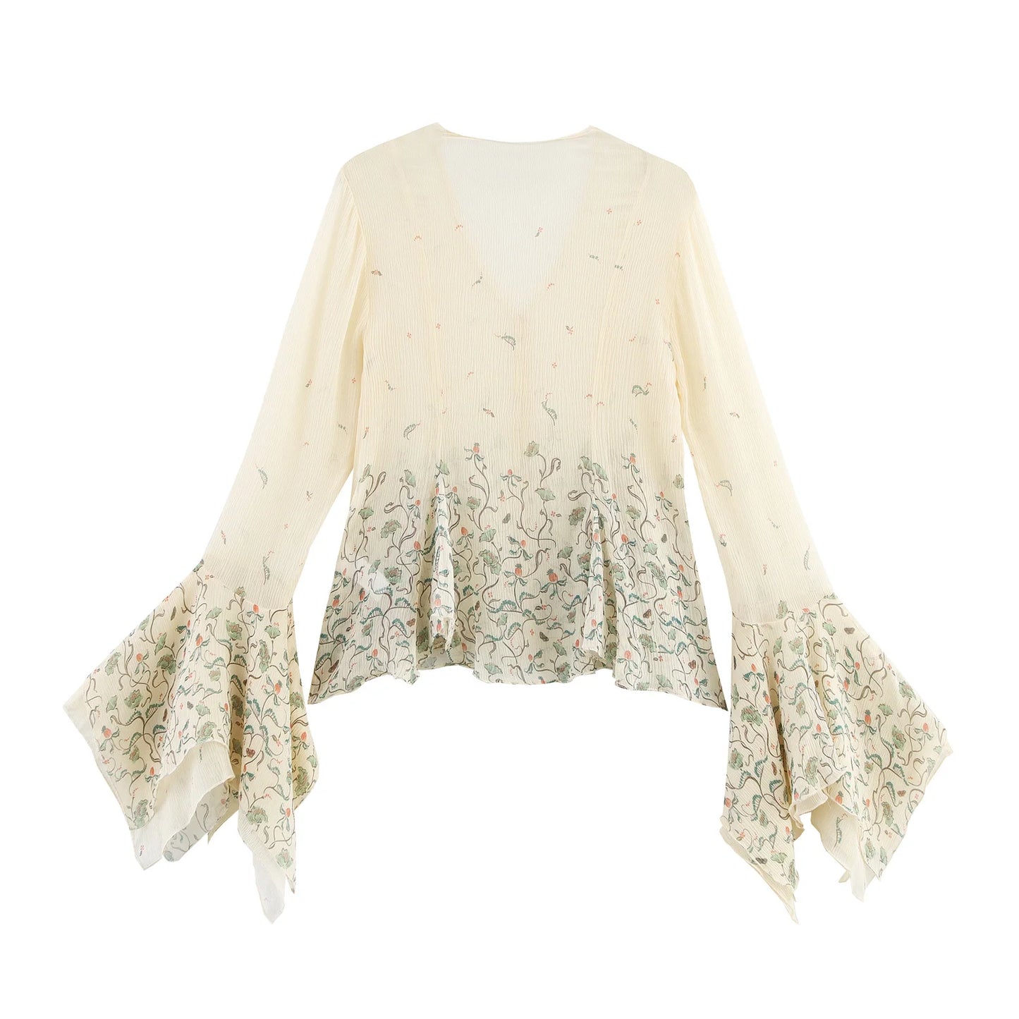 long sleeve V-neck shirt