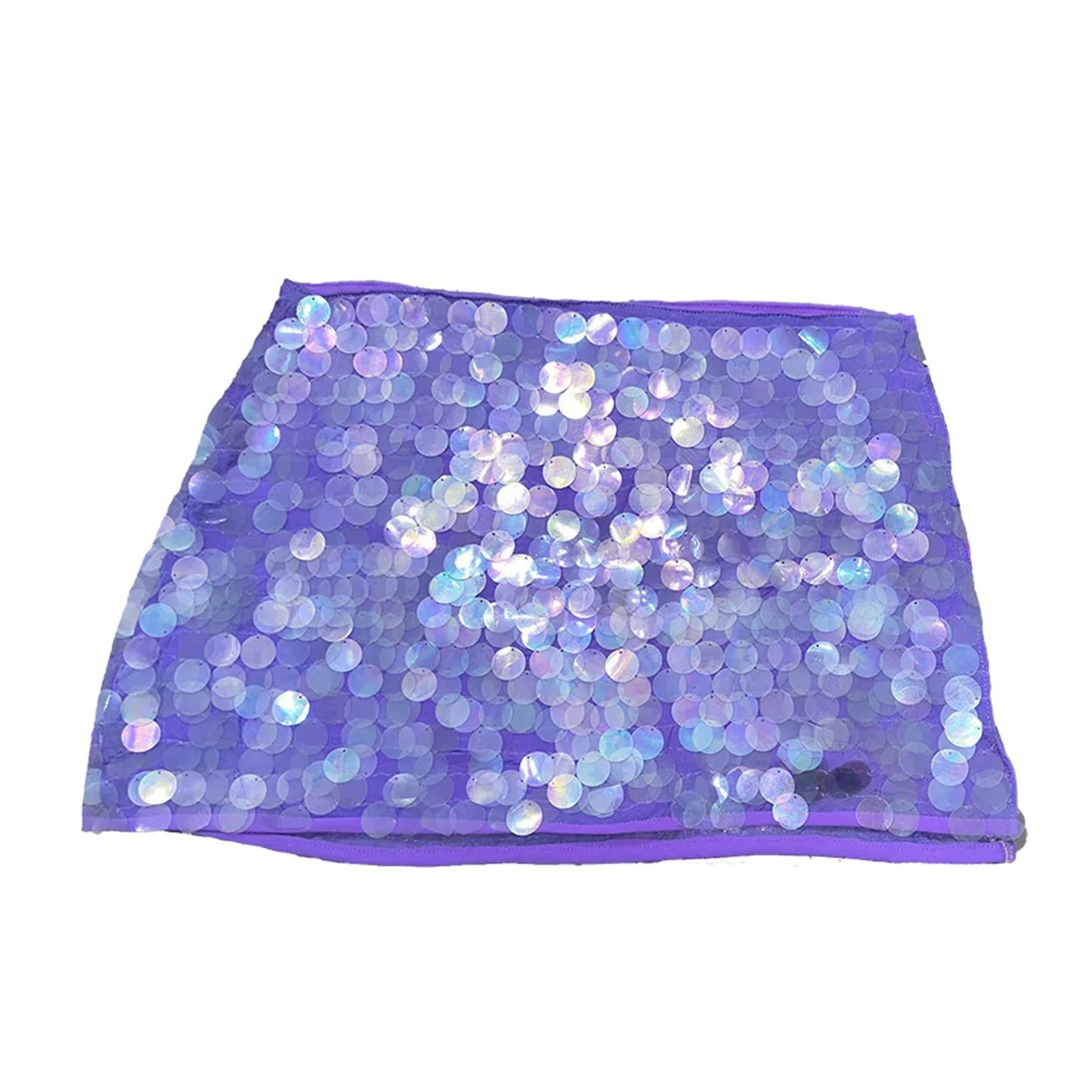 Sequined Low Waist Mini Skirts