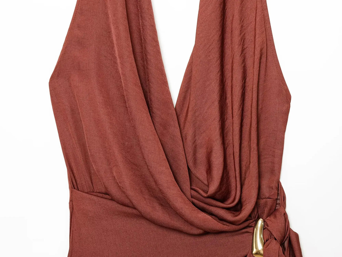 Slim Hanging Neck Mini Dress