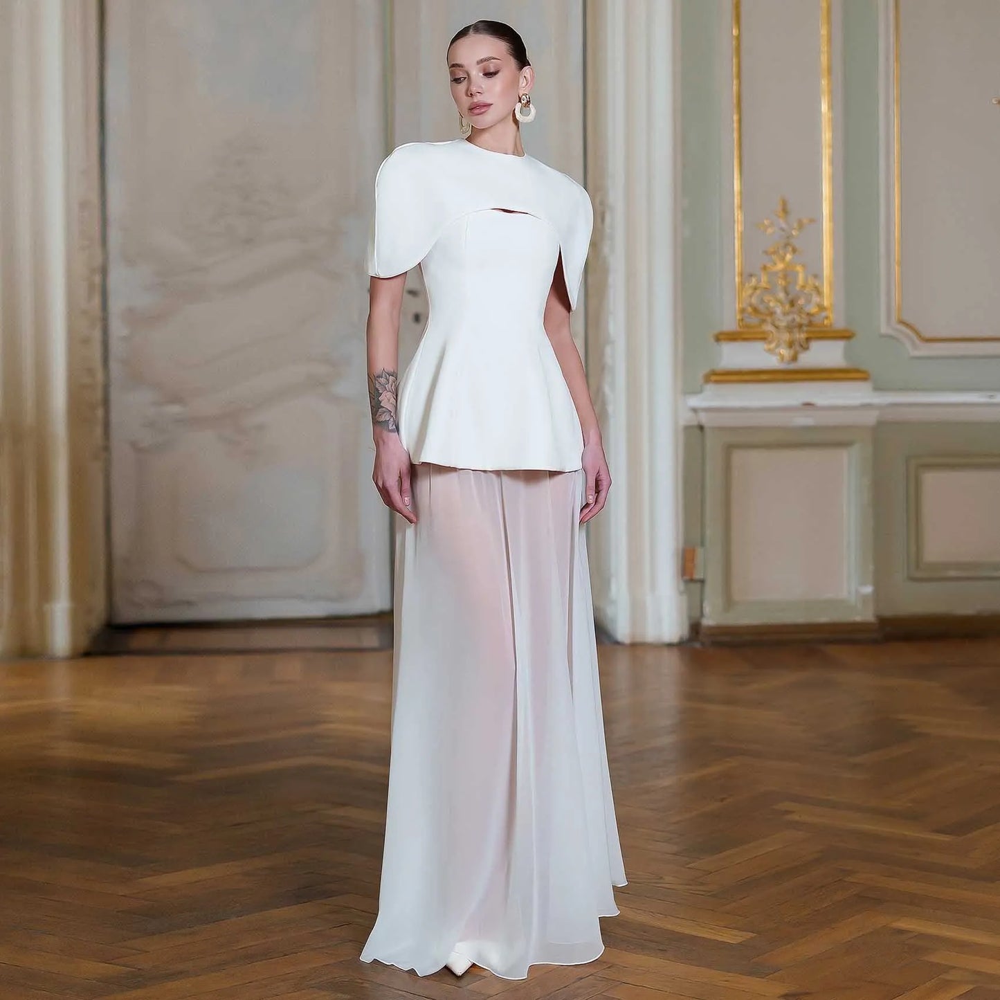 Elegance 2 Pieces Long Dress