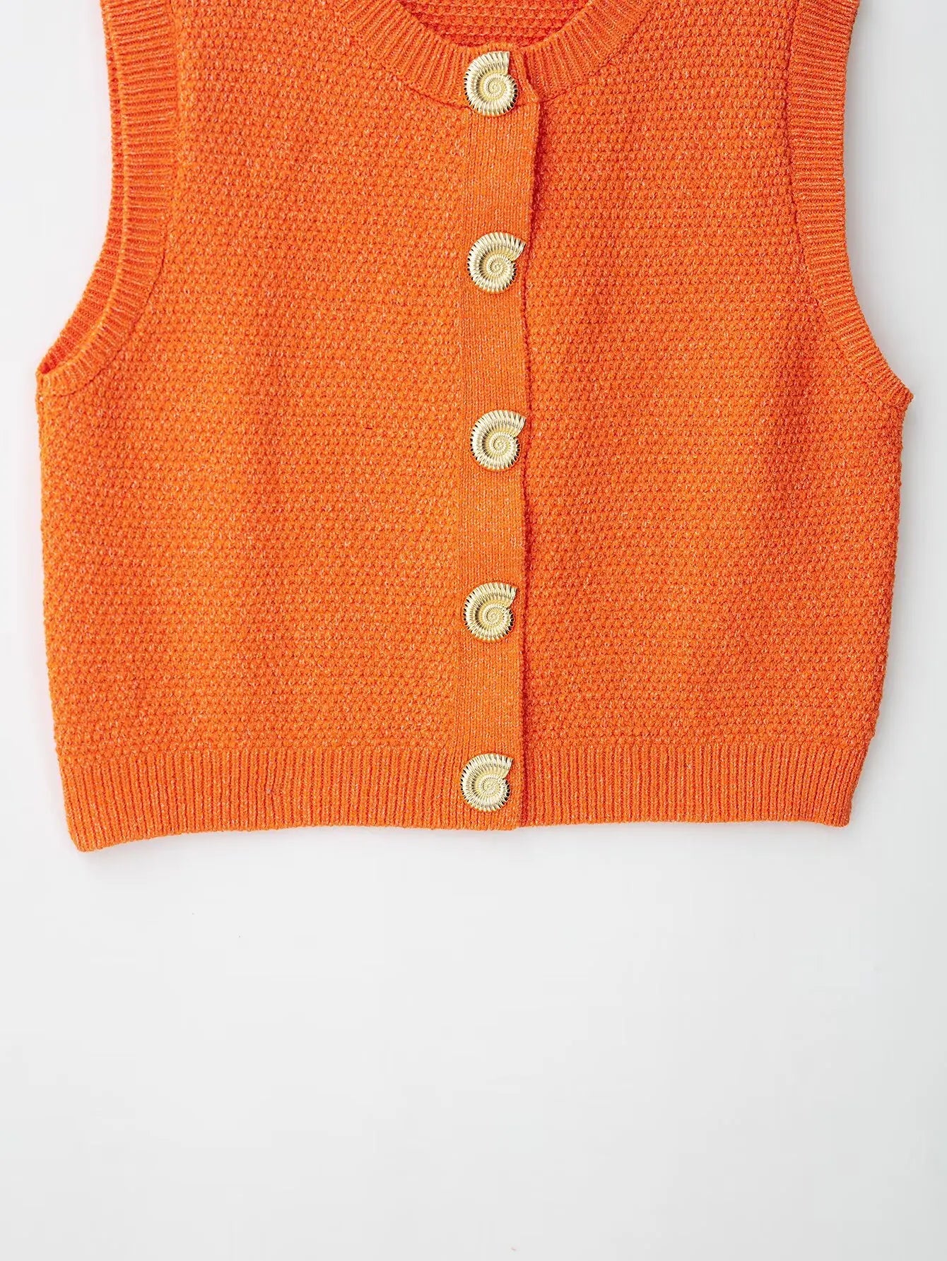 Buttons Knitting Vest