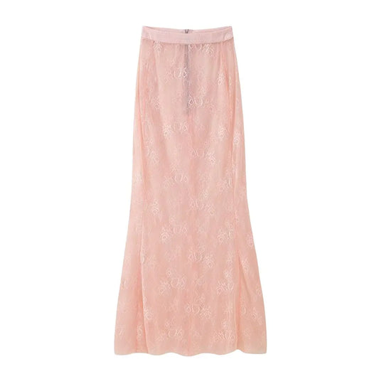 lace skirt long fishtail skirt