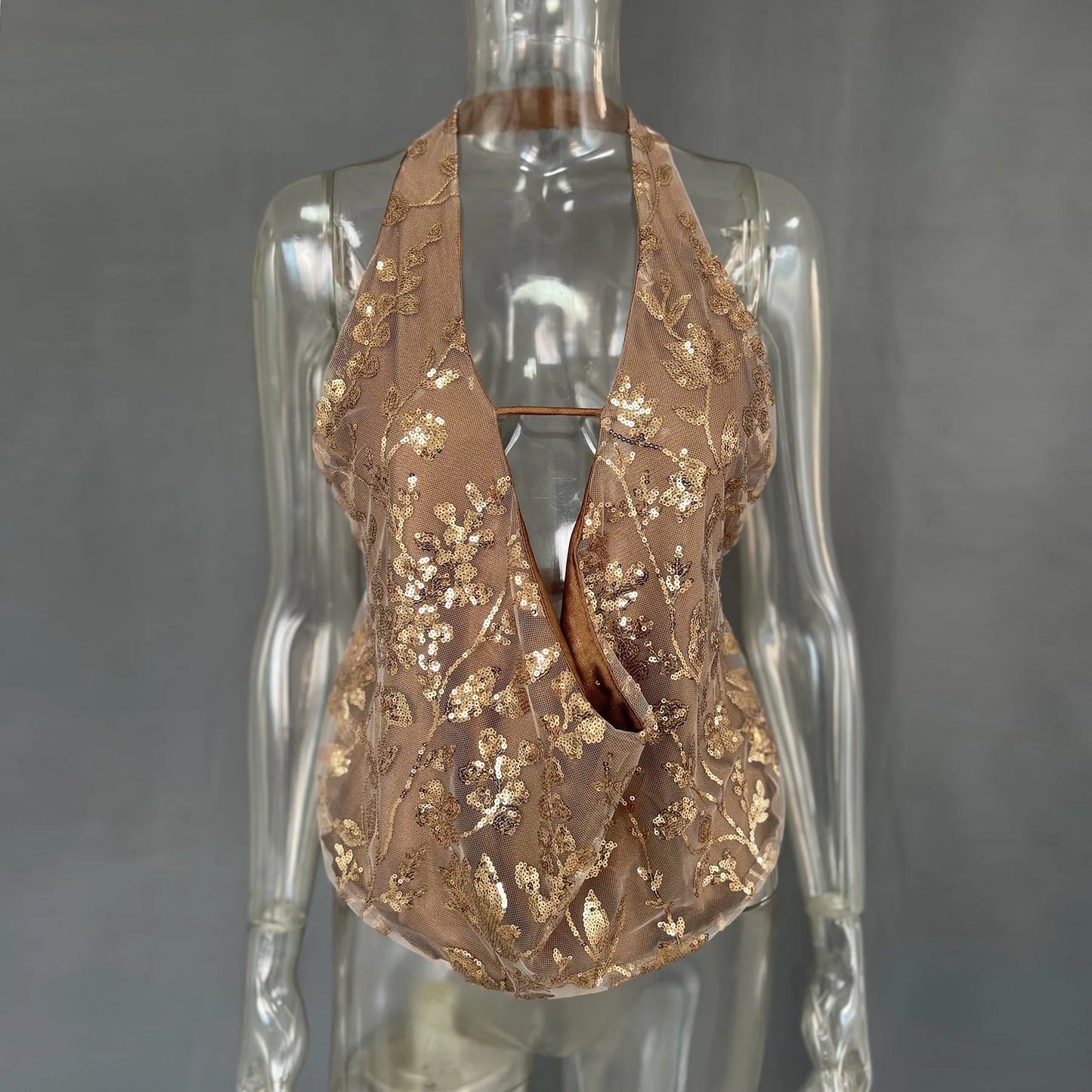 Halter Neck Crop Tank Top