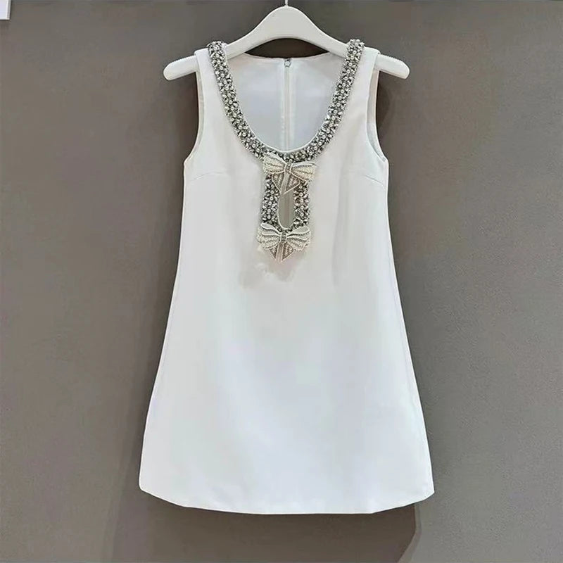 Bow Diamond Hollow Out Dress
