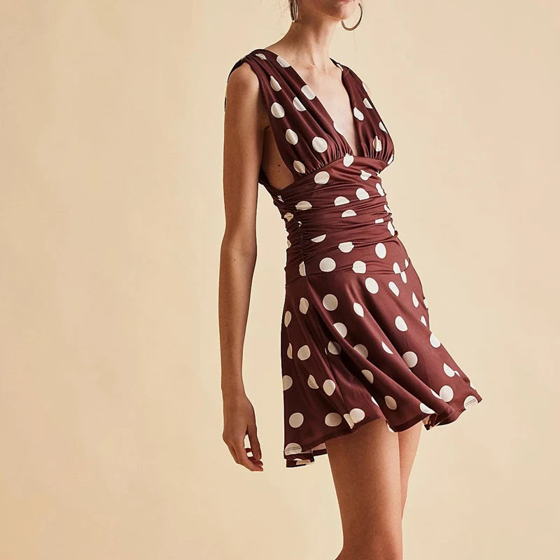 Dots Print Tank Dress