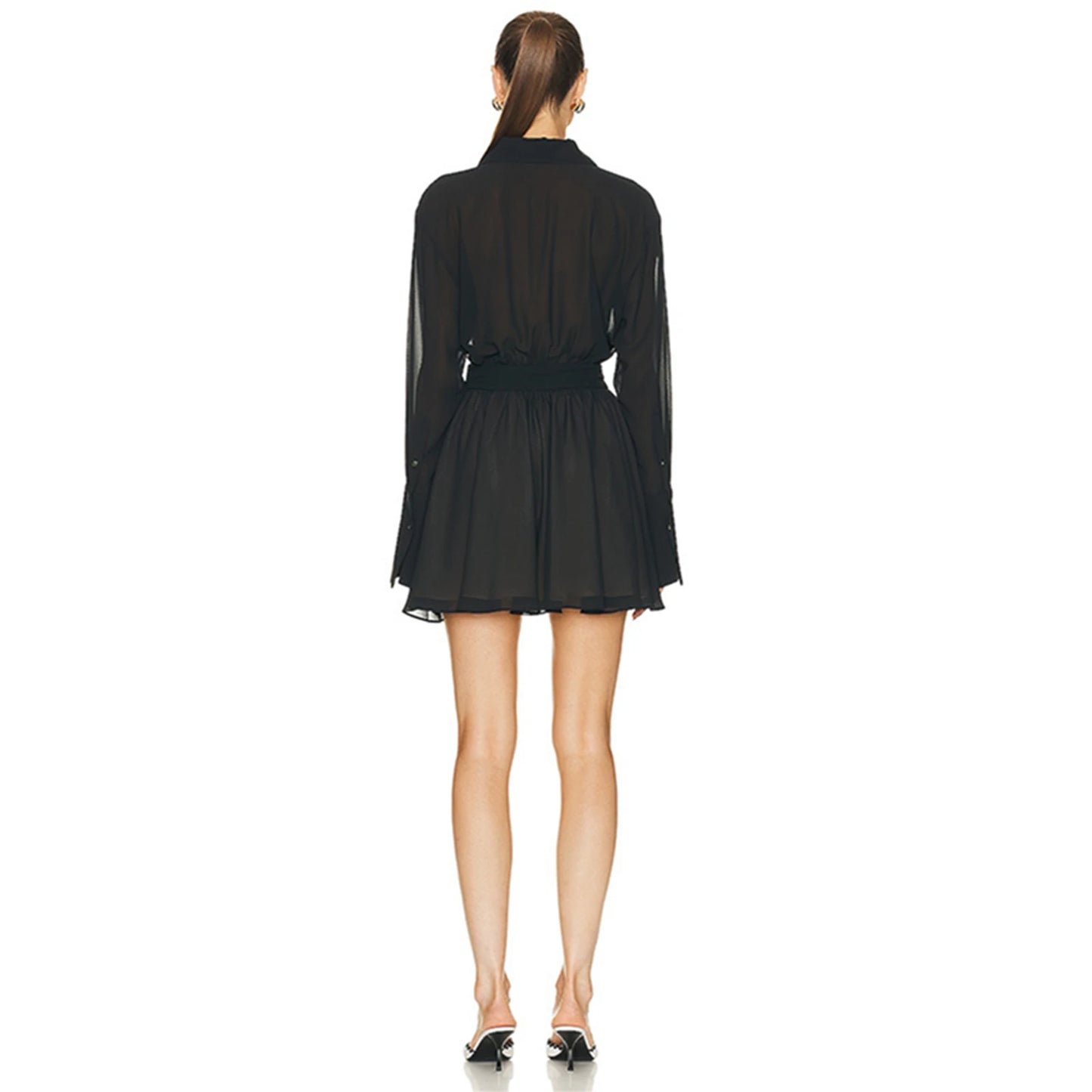 Long Sleeve Ruffled Dress