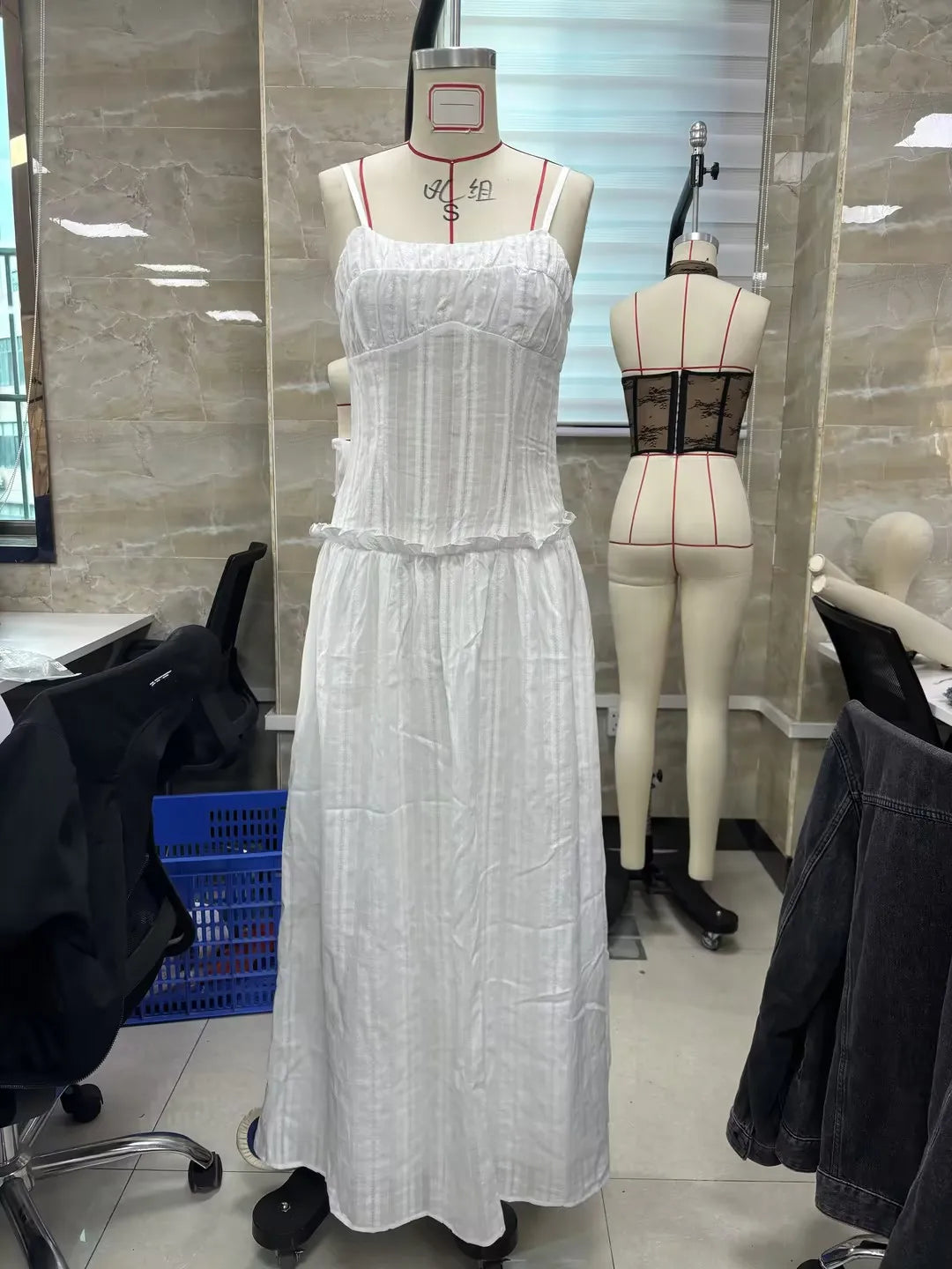 Ruffled Low Waist Slip Cami Dress