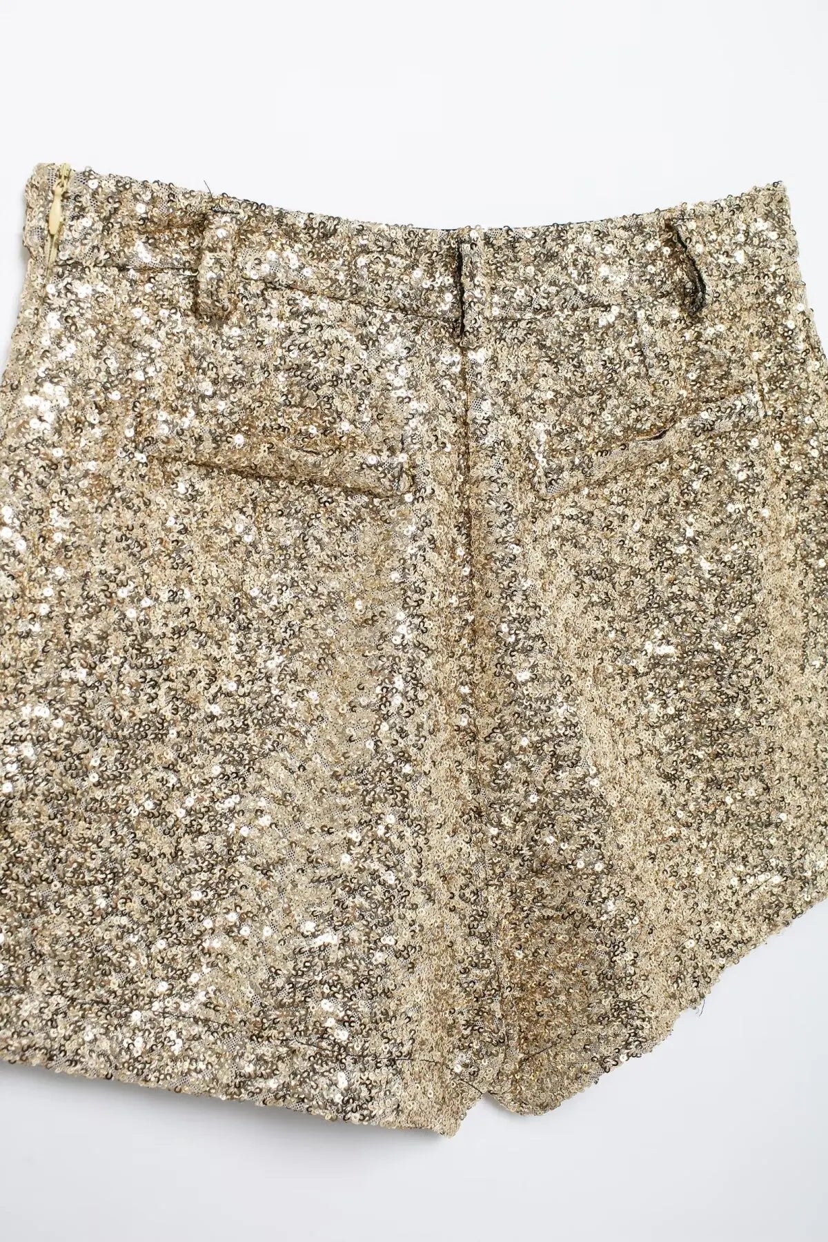 Sequins Mid-waist Shorts