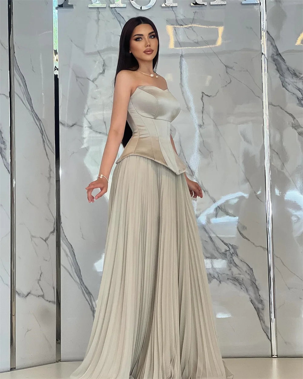Neck Draped Dress