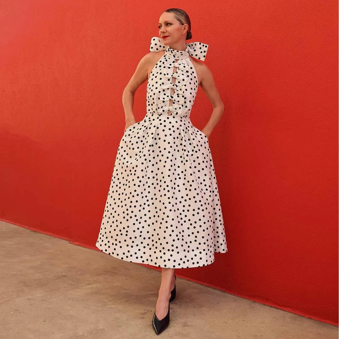 Polka-dot Evening Dress