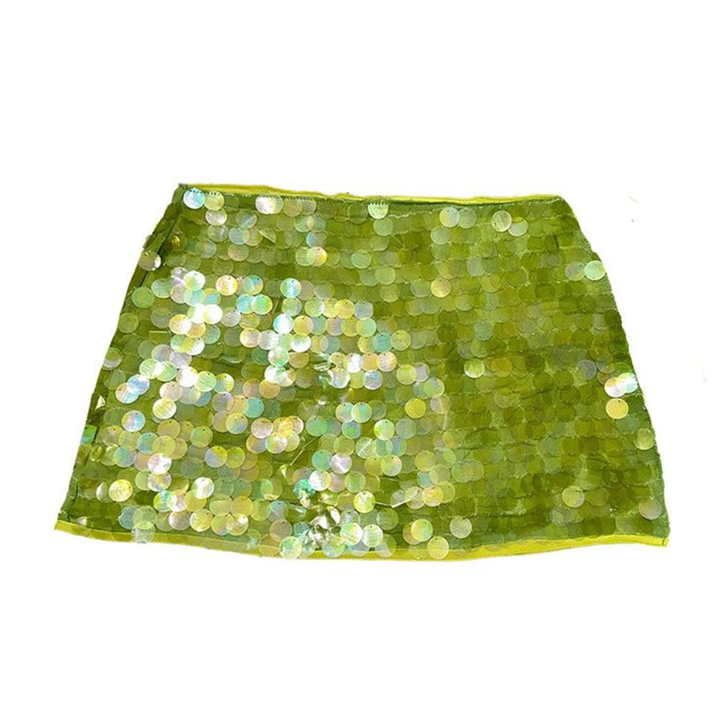 Sequined Low Waist Mini Skirts