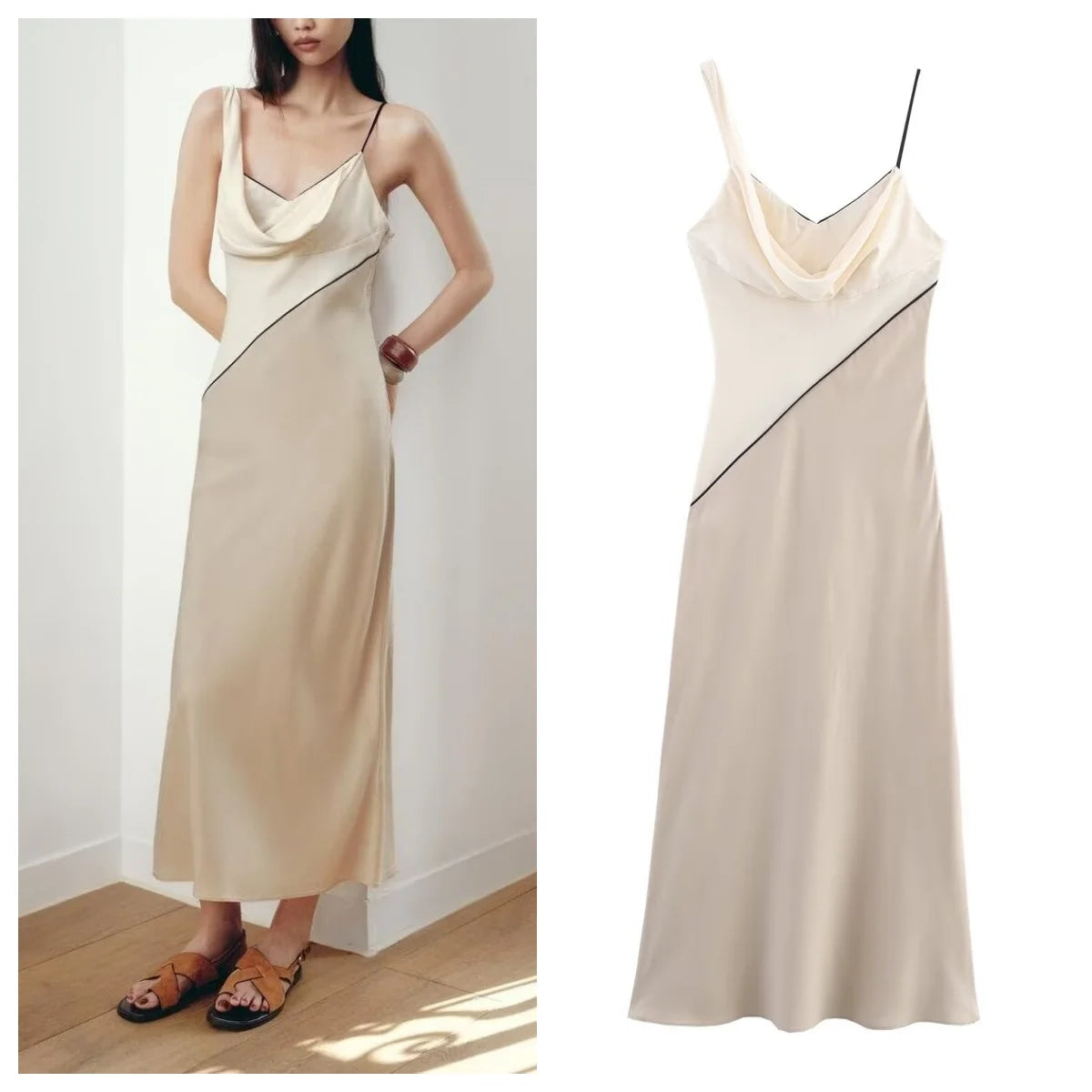 inen blended suspender dress