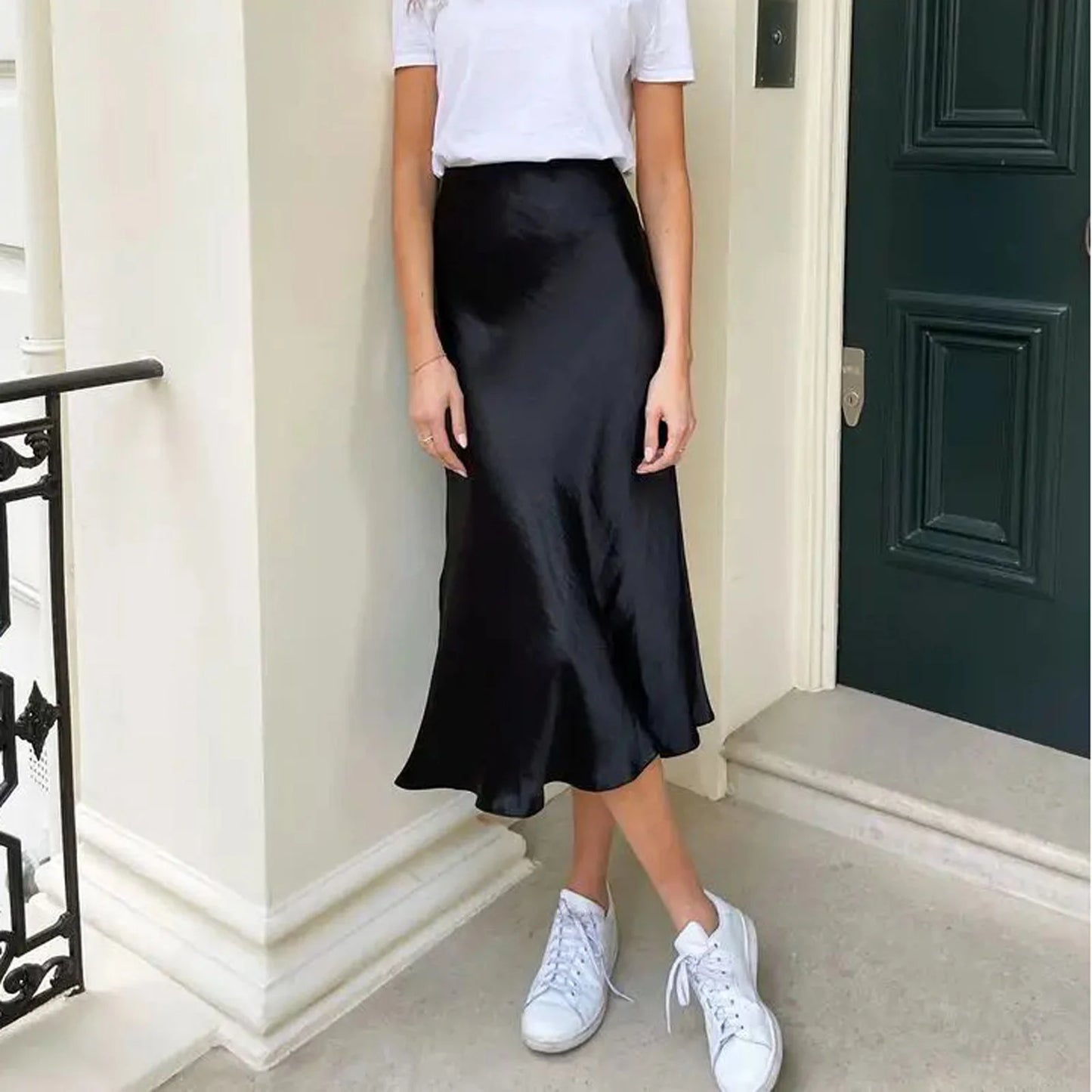 Silky Midi Skirt
