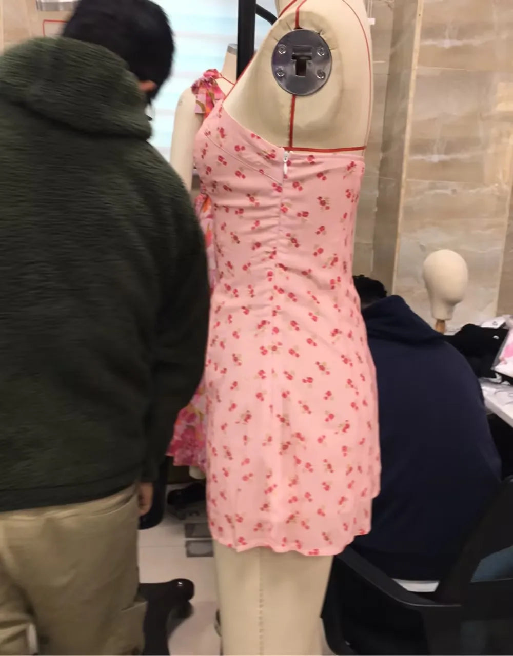 Strapless Flower Mini Dress