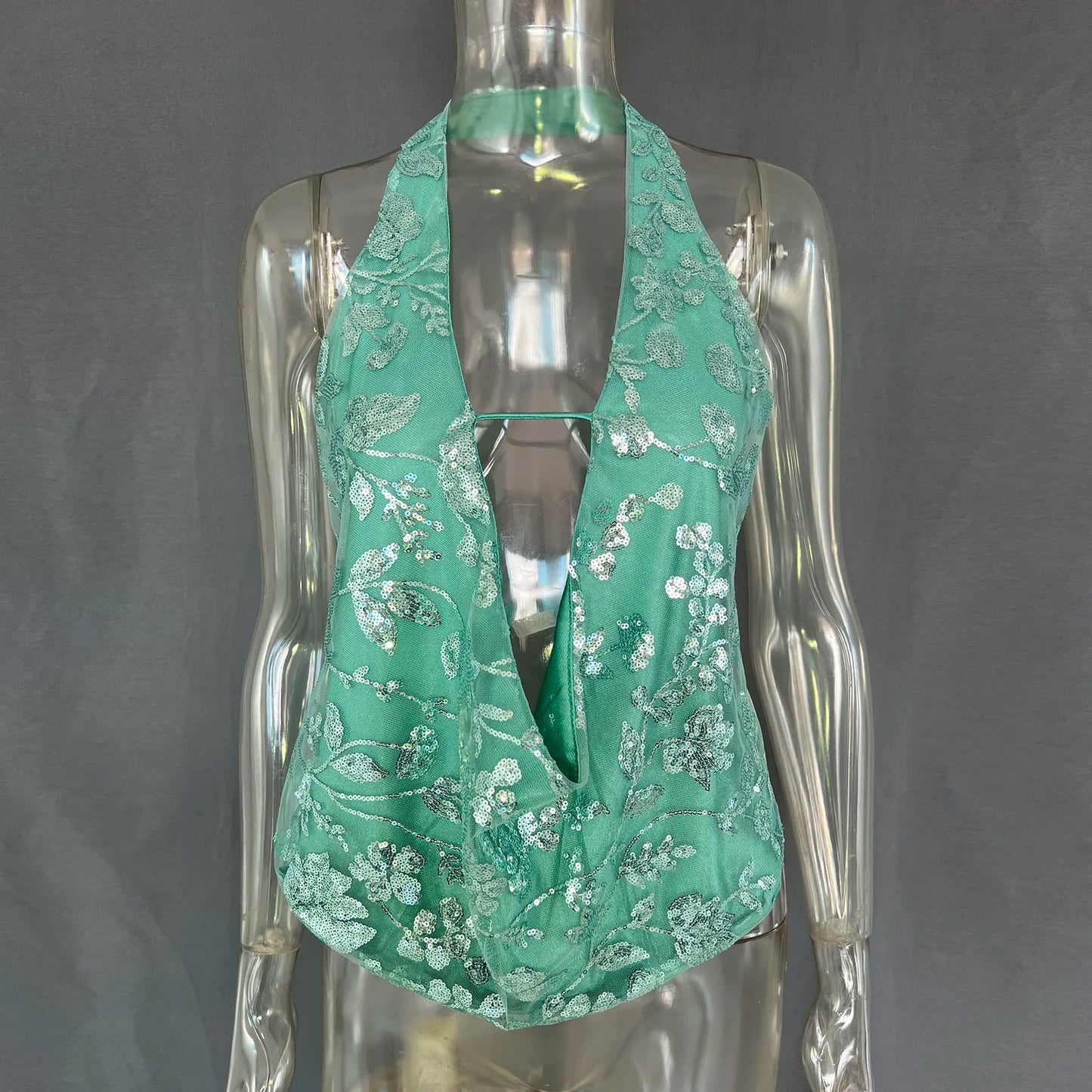 Halter Neck Crop Tank Top