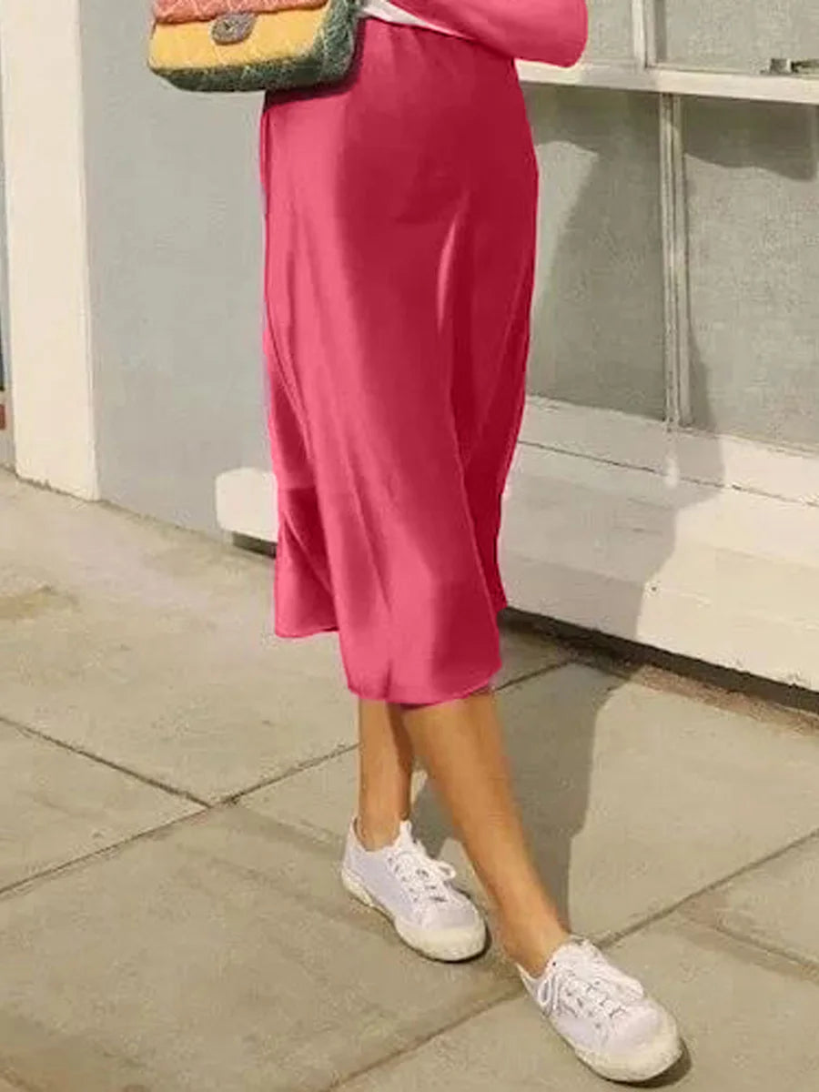 Silky Midi Skirt
