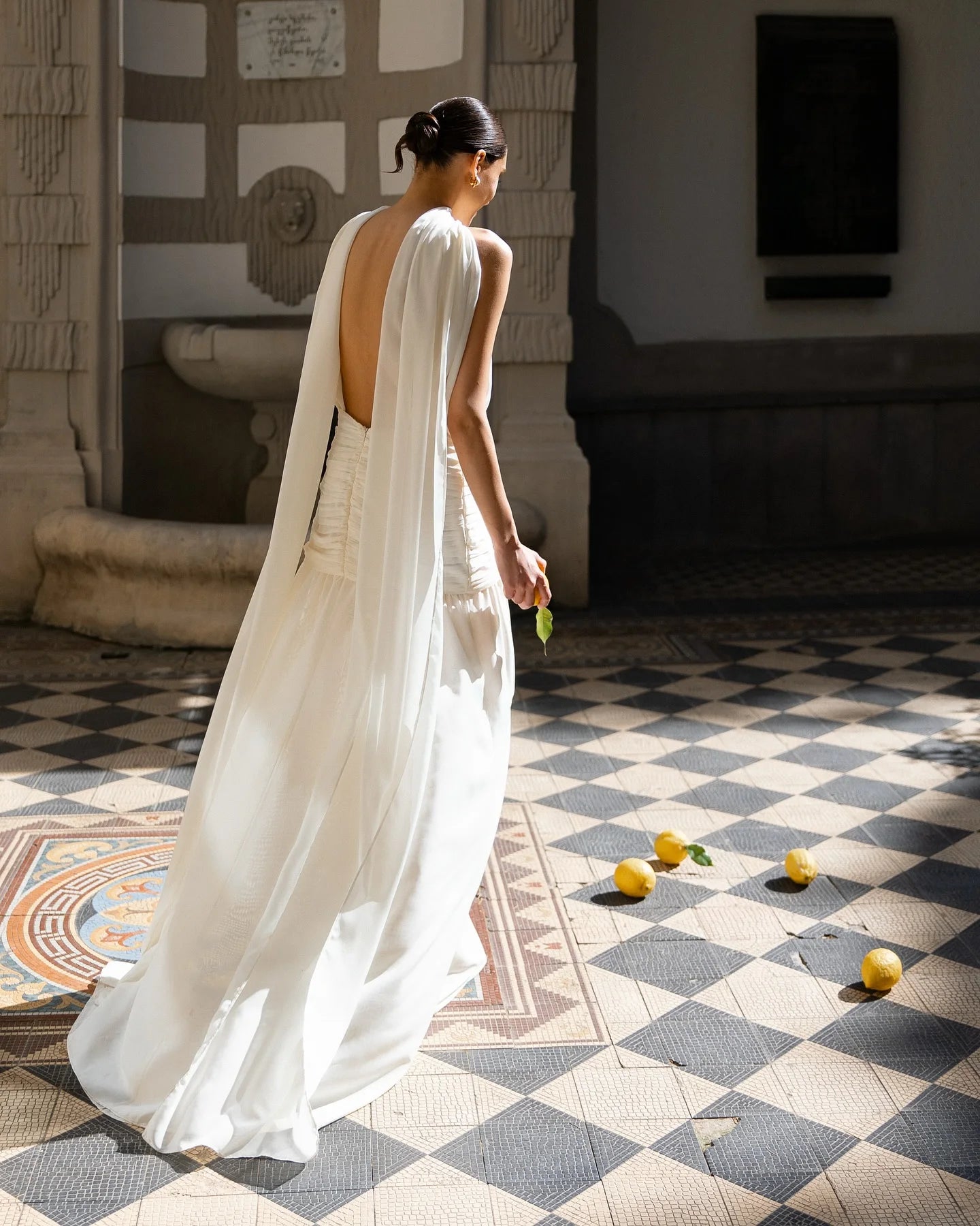White Chiffon Long Evening Dress