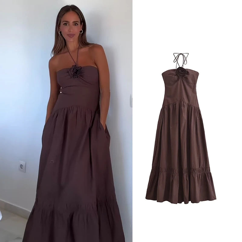 Brownish Maxi Dress