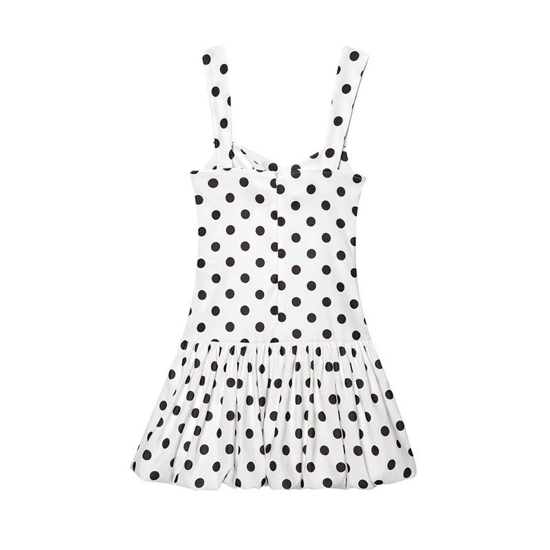 Retro chic polka dot mini dress