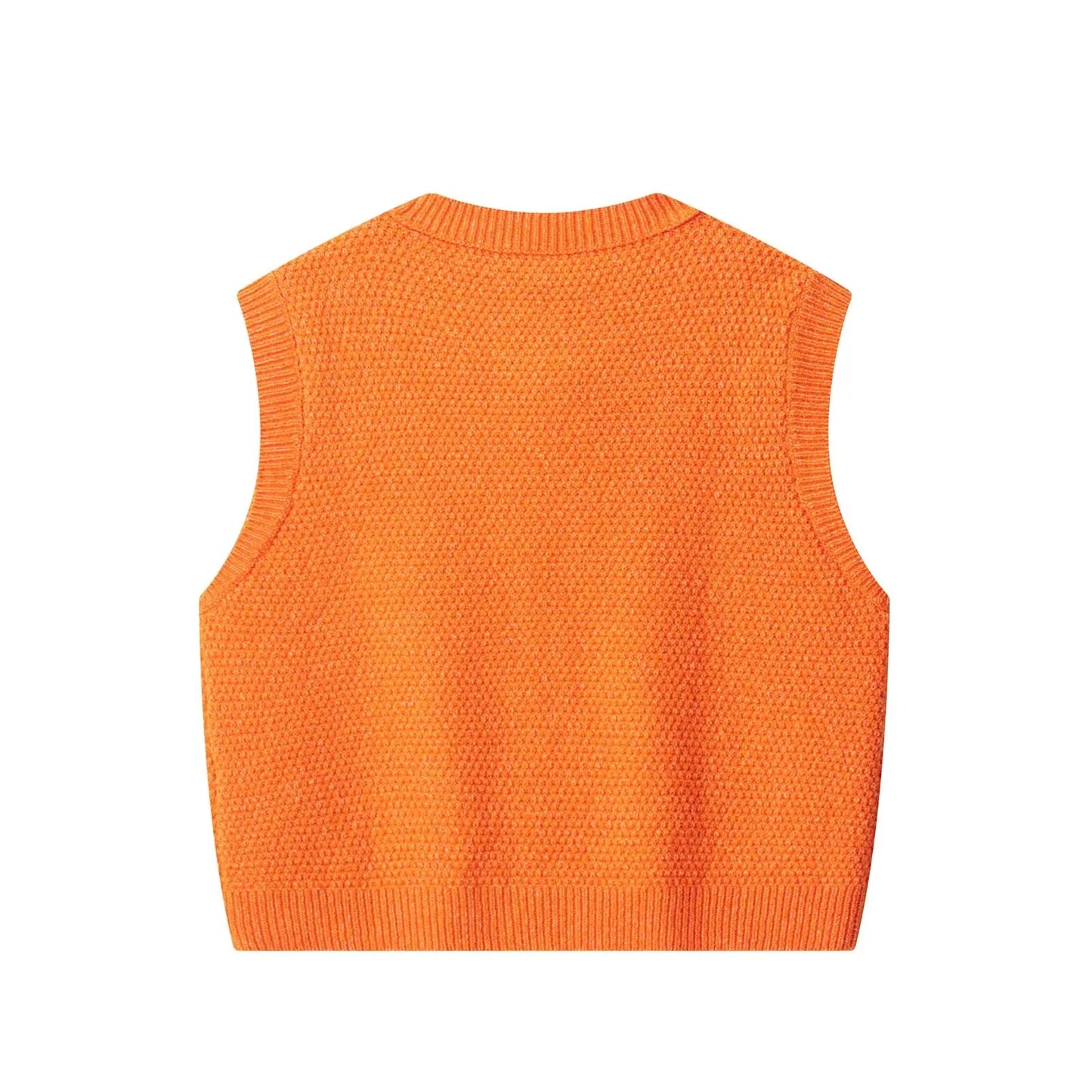 Buttons Knitting Vest