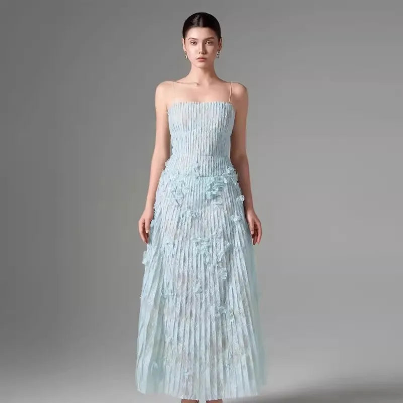 Butterfly Flower Strap Dress