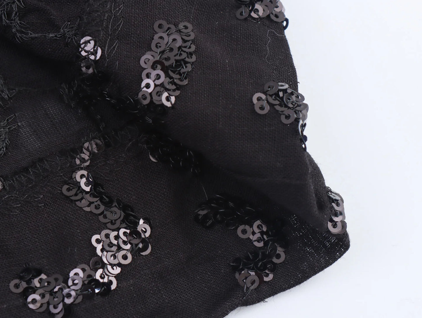 suit sequined tube top with high waist straight pants