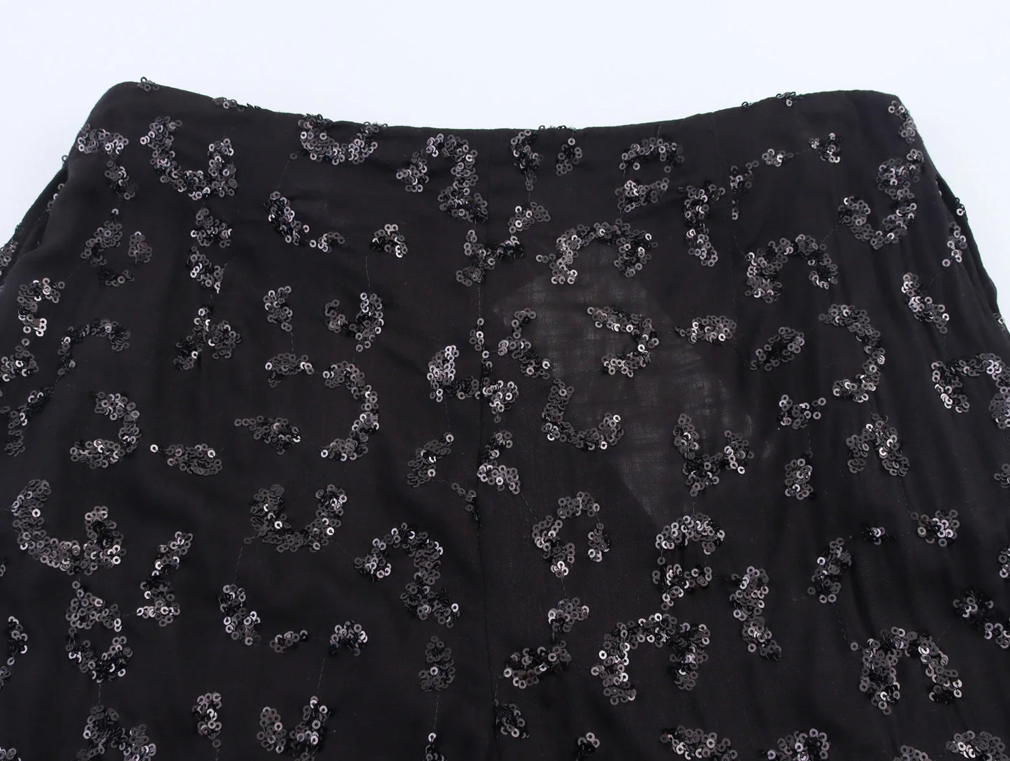 suit sequined tube top with high waist straight pants
